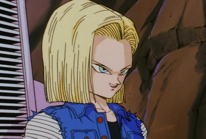 Dragon Ball Z Ep 135: A Cute Face, and Super Power?! No. 18 Has No Blind Spot @ 10:27