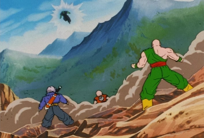 Dragon Ball Z Ep 138: Walking Weapons of Mass Destruction!! The Artificial Humans Draw Near Goku @ 02:19