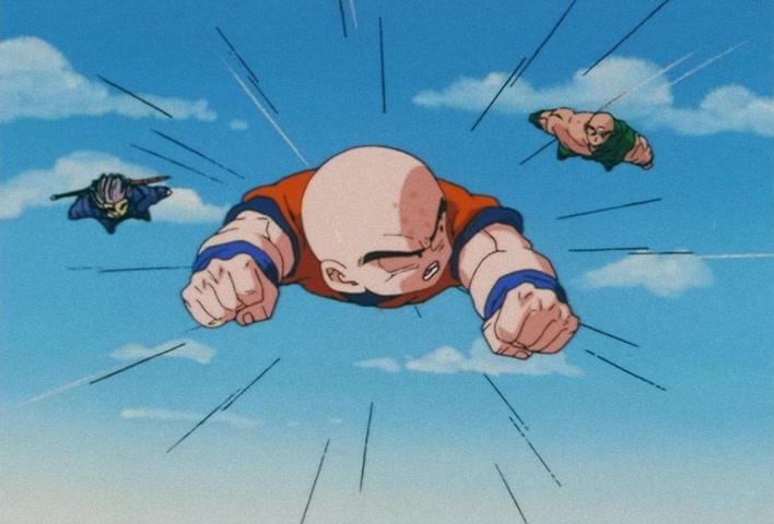 Dragon Ball Z Ep 138: Walking Weapons of Mass Destruction!! The Artificial Humans Draw Near Goku @ 09:04