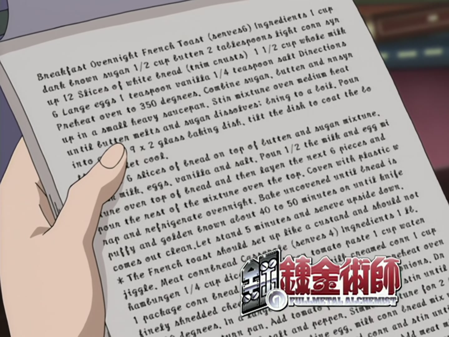 Fullmetal Alchemist Ep 18: Marcoh's Notes @ 11:58